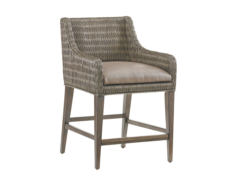 Cypress Point Turner Woven Counter Stool