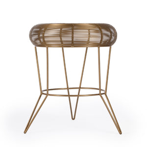 Butler Specialty Allen Decorative Wire Accent Table XRT Antique Gold Iron 5633226-BUTLER