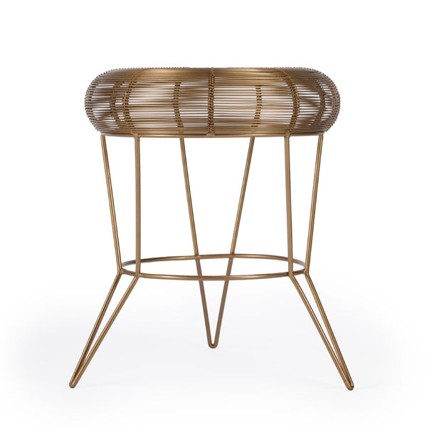 Butler Specialty Allen Decorative Wire Accent Table XRT Antique Gold Iron 5633226-BUTLER