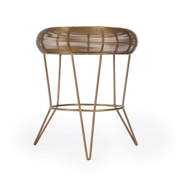 Butler Specialty Allen Decorative Wire Accent Table XRT Antique Gold Iron 5633226-BUTLER