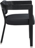 Carlyle Faux Leather / Rubberwood / Foam Contemporary Black Faux Leather Dining Chair - 24" W x 23.5" D x 29" H