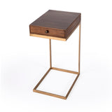 Alec 1  Drawer C Shaped End Table