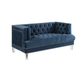 Ansario Contemporary Loveseat Blue Velvet(#MJ11-110-1) 56456-ACME