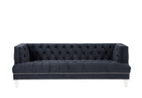 Ansario Contemporary Sofa Charcoal Velvet(#MJ11-116) 56460-ACME