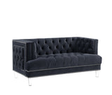 Ansario Contemporary Loveseat Charcoal Velvet(#MJ11-116) 56461-ACME