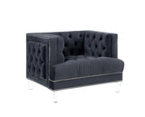 Ansario Contemporary Chair Charcoal Velvet(#MJ11-116) 56462-ACME