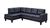 Jeimmur Contemporary Sectional Sofa Black PU(#H019, Cost: $1.8/m) 56465-ACME