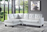 Jeimmur Contemporary Sectional Sofa White PU(#D90-01, Cost: $1.8/m) 56470-ACME