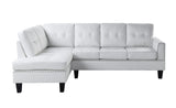 Jeimmur Contemporary Sectional Sofa White PU(#D90-01, Cost: $1.8/m) 56470-ACME