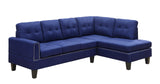 Jeimmur Contemporary Sectional Sofa Blue Linen(#LT-02, Cost: $1.7/m) 56480-ACME