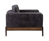 Silchester Industrial/Contemporary Sofa Antique Ebony TGL (Antique Ebony Leather) • METAL LEG] Antique Black (Matte Iron) • WOOD] Pine 56505-ACME