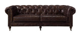 Aberdeen Transitional/Vintage Sofa Vintage Brown TGL (VCC# Vintage Brown Leather) • ALUMINUM () • LEG] tbc () 56590-ACME