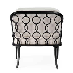 Butler Specialty Southport Iron Upholstered Outdoor Lounge Chair XRT Black Iron, Plyboard, Foam, Fabric 5659437-BUTLER