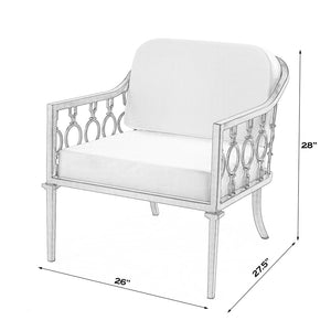 Butler Specialty Southport Iron Upholstered Outdoor Lounge Chair XRT Black Iron, Plyboard, Foam, Fabric 5659437-BUTLER