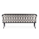 Butler Specialty Southport Iron Upholstered Outdoor Sofa XRT Black Iron, Plyboard, Foam, Fabric 5661437-BUTLER