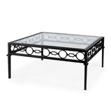 Southport Iron Upholstered Outdoor Coffee Table