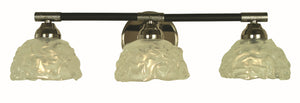 3-Light Polished Nickel/Matte Black Stonebridge Sconce