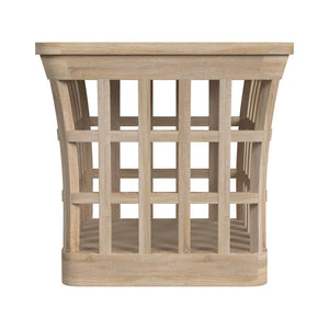 Butler Specialty Monhegan Outdoor Teak and Marble End Table XRT Natural Teak Teak wood, marble 5665436-BUTLER