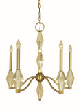 5-Light Brushed Brass Vivan Dining Chandelier