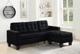 Earsom Transitional Sofa & Ottoman Black Linen (#A02-32) 56660-ACME