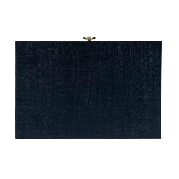 Butler Specialty Bar Harbor Raffia 1 Drawer Nighstand XRT Dark Navy Raffia Gmelina Solids, MDF, Oak Veneer, Saguran and Zinc Handle 5669410-BUTLER