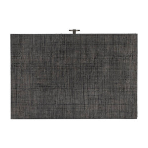 Butler Specialty Bar Harbor Raffia 1 Drawer Nighstand XRT Charcoal Raffia Gmelina Solids, MDF, Oak Veneer, Saguran and Zinc Handle 5669420-BUTLER