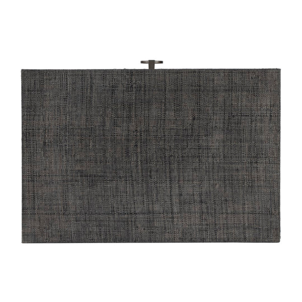 Butler Specialty Bar Harbor Raffia 1 Drawer Nighstand XRT Charcoal Raffia Gmelina Solids, MDF, Oak Veneer, Saguran and Zinc Handle 5669420-BUTLER