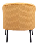 Zuo Modern Ranier 100% Polyester, Plywood, Steel Modern Commercial Grade Accent Chair Yellow, Black 100% Polyester, Plywood, Steel