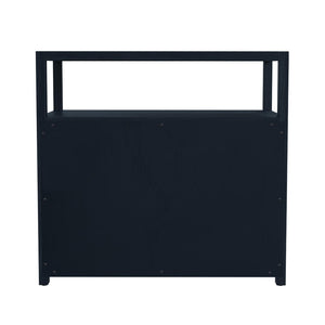 Butler Specialty Lark 2 Drawer Wide Nightstand XRT Navy Blue Acacia Wood, MDF, Acacia Veneer 5670291-BUTLER