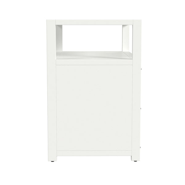 Butler Specialty Lark 2 Drawer Wide Nightstand XRT White Acacia Wood, MDF, Acacia Veneer 5670304-BUTLER