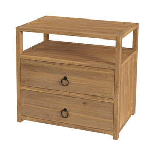 Butler Specialty Lark Natural 2 Drawer Wide Nightstand XRT Natural Pine Wood, MDF 5670312-BUTLER
