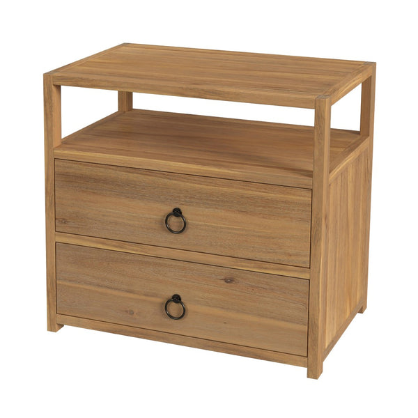 Butler Specialty Lark Natural 2 Drawer Wide Nightstand XRT Natural Pine Wood, MDF 5670312-BUTLER
