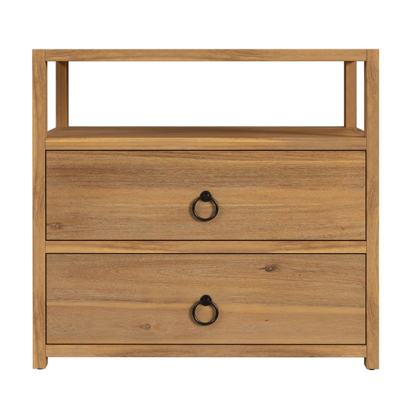 Butler Specialty Lark Natural 2 Drawer Wide Nightstand XRT Natural Pine Wood, MDF 5670312-BUTLER