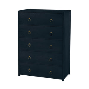 Butler Specialty Lark 5 Drawer Cabinet XRT Navy Blue Acacia Wood -MDF -Acacia Veneer 5672291-BUTLER