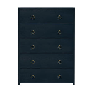 Butler Specialty Lark 5 Drawer Cabinet XRT Navy Blue Acacia Wood -MDF -Acacia Veneer 5672291-BUTLER