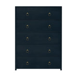 Butler Specialty Lark 5 Drawer Cabinet XRT Navy Blue Acacia Wood -MDF -Acacia Veneer 5672291-BUTLER