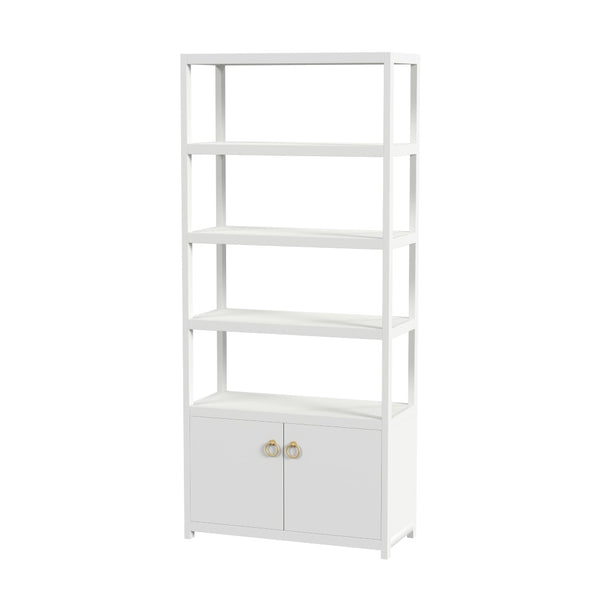 Butler Specialty Lark  4- Tier Etagere Bookcase Cabinet XRT White Pine Wood -MDF 5674304-BUTLER