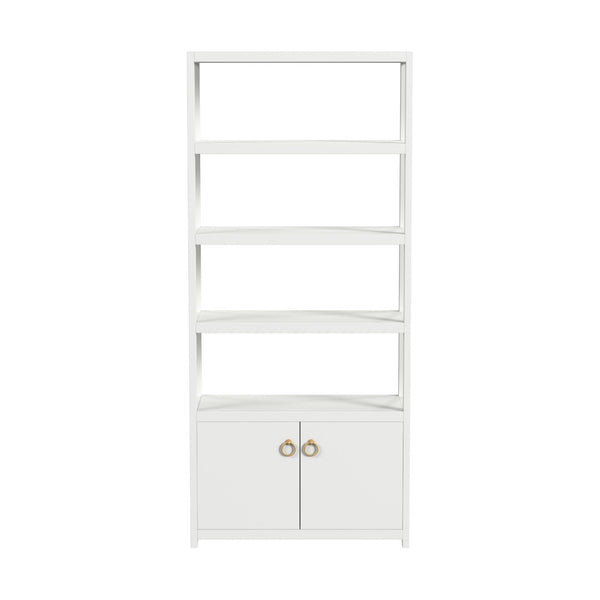 Butler Specialty Lark  4- Tier Etagere Bookcase Cabinet XRT White Pine Wood -MDF 5674304-BUTLER