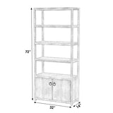 Butler Specialty Lark  4- Tier Etagere Bookcase Cabinet XRT White Pine Wood -MDF 5674304-BUTLER