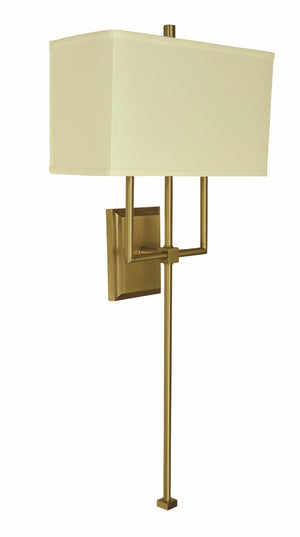 2-Light Brushed Brass Sconce