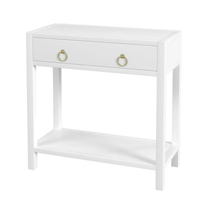 Butler Specialty Lark 30" Wood 1-Drawer Nightstand XRT White Acacia Wood, MDF, Acacia Veneer 5675304-BUTLER