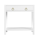 Butler Specialty Lark 30" Wood 1-Drawer Nightstand XRT White Acacia Wood, MDF, Acacia Veneer 5675304-BUTLER