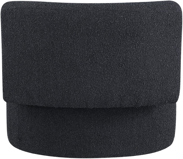 Como Boucle Fabric / Wood / Foam Contemporary Black Boucle Fabric Accent Chair - 28" W x 29.5" D x 25.5" H