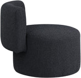 Como Boucle Fabric / Wood / Foam Contemporary Black Boucle Fabric Accent Chair - 28" W x 29.5" D x 25.5" H