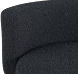 Como Boucle Fabric / Wood / Foam Contemporary Black Boucle Fabric Accent Chair - 28" W x 29.5" D x 25.5" H