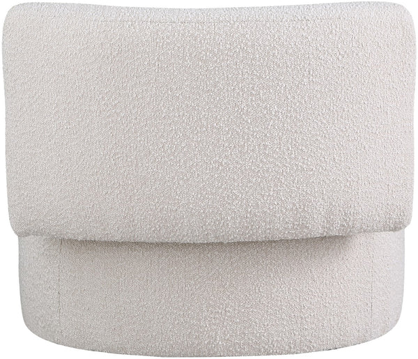 Como Boucle Fabric / Wood / Foam Contemporary Cream Boucle Fabric Accent Chair - 28" W x 29.5" D x 25.5" H
