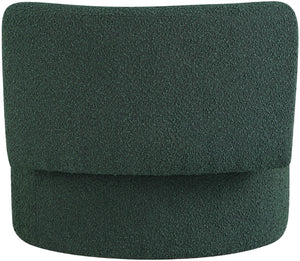 Como Boucle Fabric / Wood / Foam Contemporary Green Boucle Fabric Accent Chair - 28" W x 29.5" D x 25.5" H
