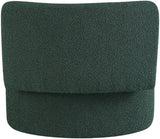 Como Boucle Fabric / Wood / Foam Contemporary Green Boucle Fabric Accent Chair - 28" W x 29.5" D x 25.5" H