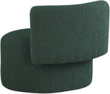 Como Boucle Fabric / Wood / Foam Contemporary Green Boucle Fabric Accent Chair - 28" W x 29.5" D x 25.5" H