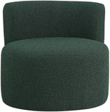 Como Boucle Fabric / Wood / Foam Contemporary Green Boucle Fabric Accent Chair - 28" W x 29.5" D x 25.5" H